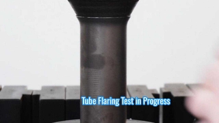 Tube Flaring Test in Progress